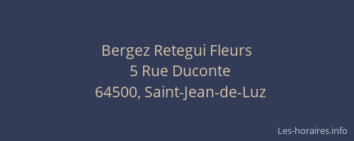 Bergez Retegui Fleurs