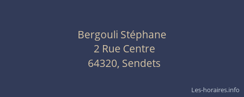 Bergouli St&eacute;phane