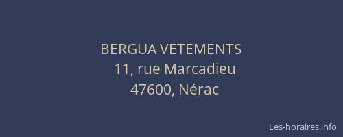 BERGUA VETEMENTS