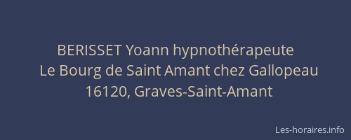BERISSET Yoann hypnoth&eacute;rapeute