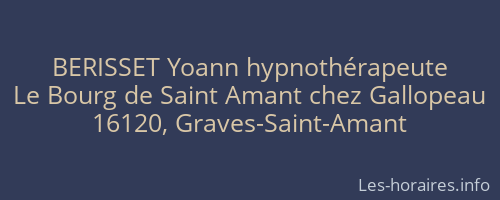 BERISSET Yoann hypnothérapeute