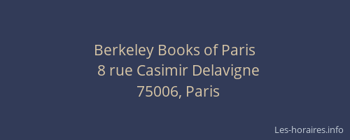 Berkeley Books of Paris