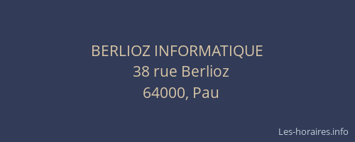 BERLIOZ INFORMATIQUE