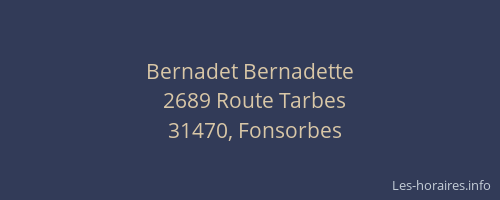 Bernadet Bernadette