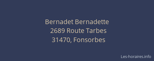 Bernadet Bernadette