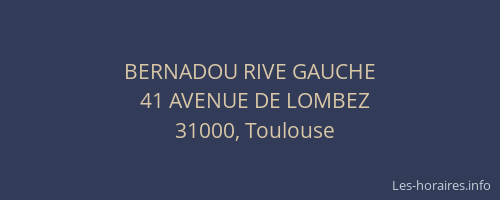 BERNADOU RIVE GAUCHE