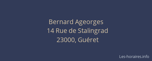 Bernard Ageorges