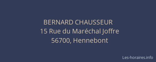 BERNARD CHAUSSEUR