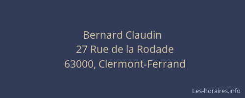 Bernard Claudin