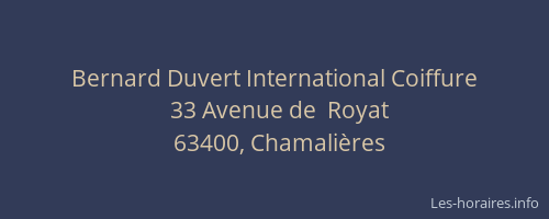 Bernard Duvert International Coiffure
