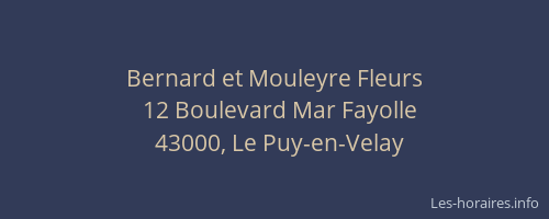 Bernard et Mouleyre Fleurs