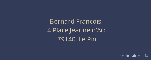 Bernard Fran&ccedil;ois