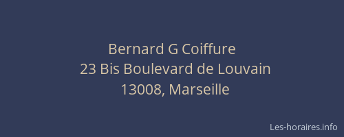 Bernard G Coiffure
