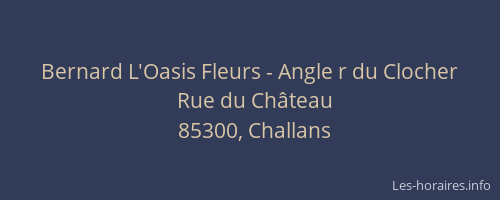 Bernard L'Oasis Fleurs - Angle r du Clocher