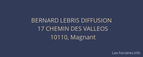BERNARD LEBRIS DIFFUSION