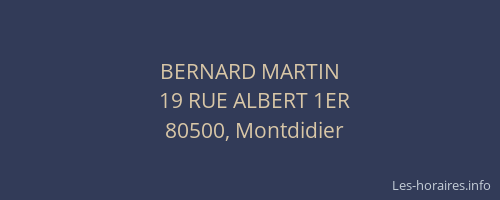 BERNARD MARTIN