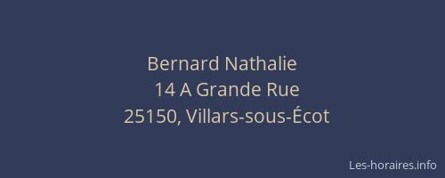 Bernard Nathalie