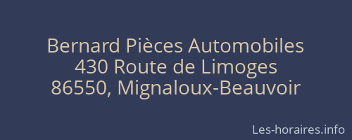 Bernard Pièces Automobiles