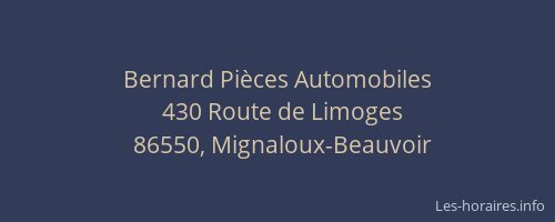 Bernard Pièces Automobiles