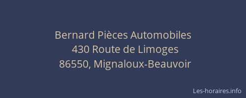 Bernard Pi&egrave;ces Automobiles