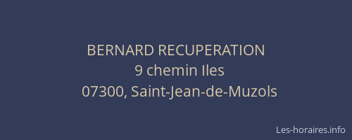 BERNARD RECUPERATION