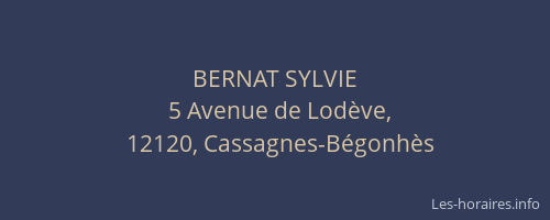 BERNAT SYLVIE