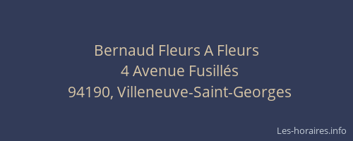 Bernaud Fleurs A Fleurs