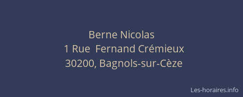 Berne Nicolas