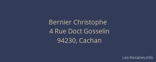 Bernier Christophe