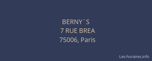 BERNY´S