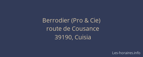 Berrodier (Pro & Cie)