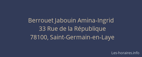Berrouet Jabouin Amina-Ingrid