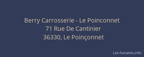 Berry Carrosserie - Le Poinconnet