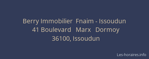 Berry Immobilier  Fnaim - Issoudun