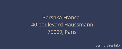 Bershka France
