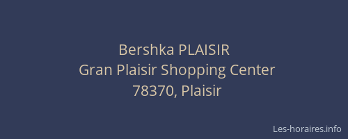 Bershka PLAISIR
