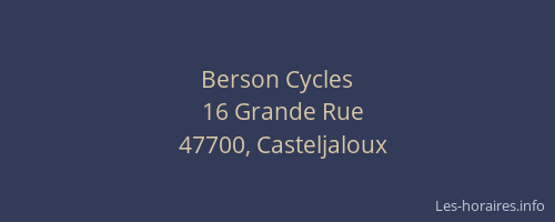 Berson Cycles