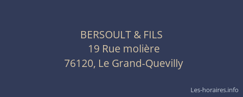 BERSOULT & FILS