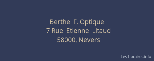 Berthe  F. Optique