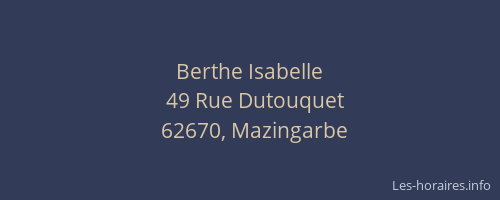 Berthe Isabelle