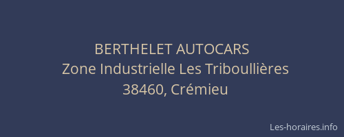 BERTHELET AUTOCARS