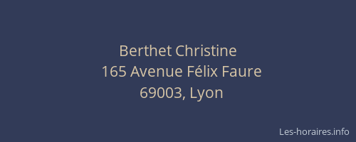 Berthet Christine