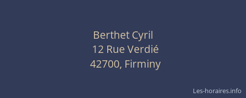 Berthet Cyril