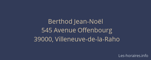 Berthod Jean-No&euml;l
