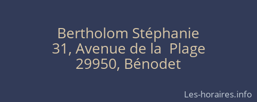 Bertholom Stéphanie
