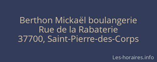 Berthon Mickaël boulangerie