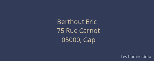 Berthout Eric