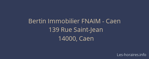 Bertin Immobilier FNAIM - Caen
