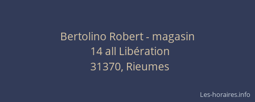 Bertolino Robert - magasin