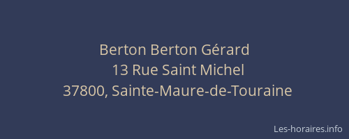 Berton Berton G&eacute;rard